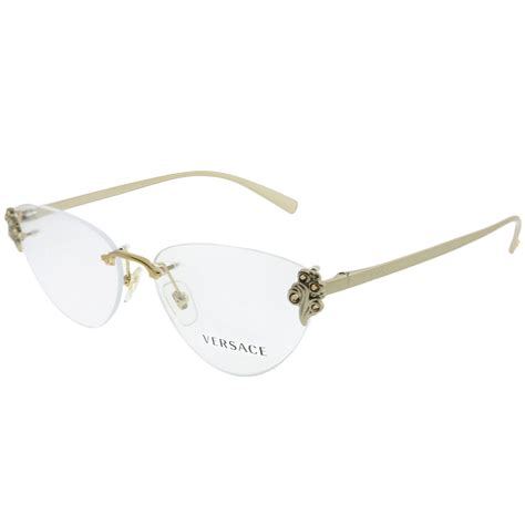 versace rimless eyeglasses